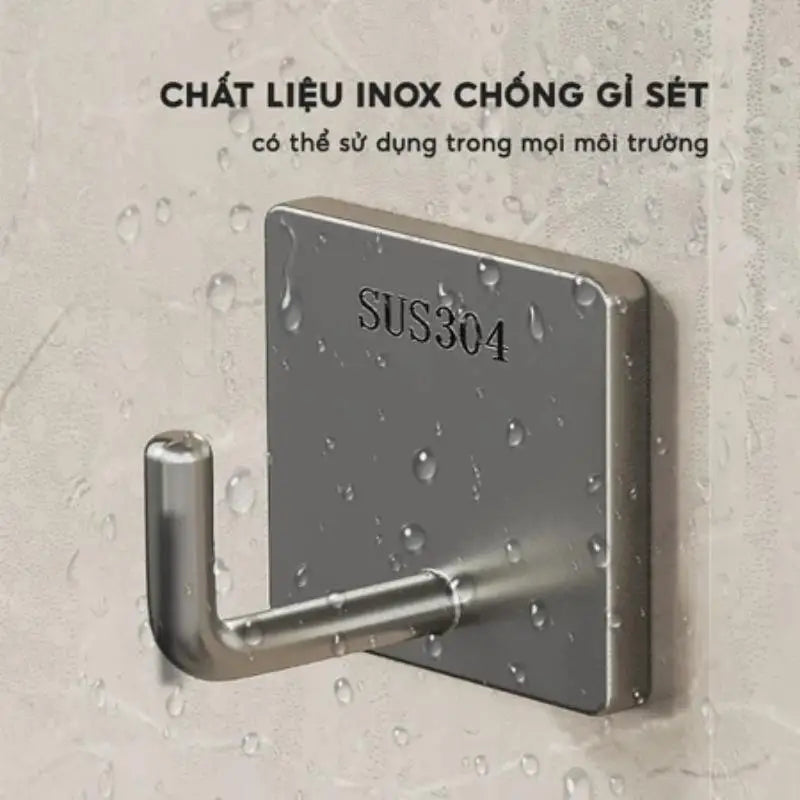 Stainless Steel Self-Adhesive Wall Hooks – Heavy Duty 5/10 Pack Adhesive Wall Hooks Axl