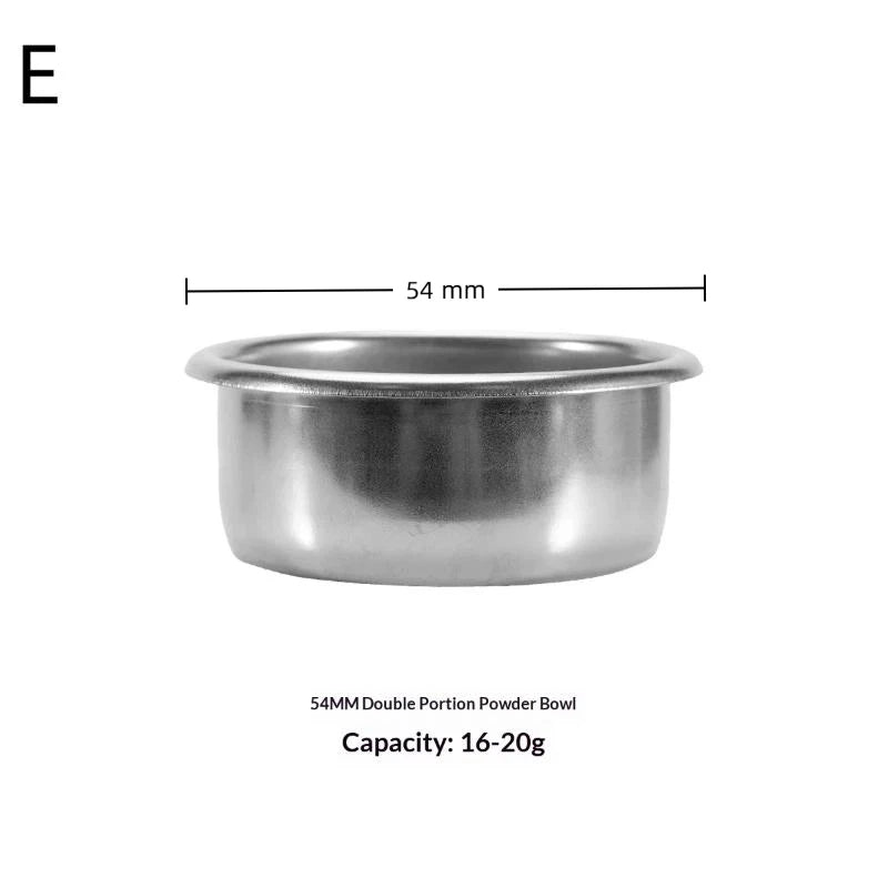 Bottomless Coffee Filter Basket 51mm 54mm 58mm Stainless Steel Coffee Filter Basket Axl E