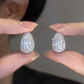Huitan Cubic Zirconia Hoop Earrings – Wedding & Engagement Jewelry Hoop Earrings Axl E3857