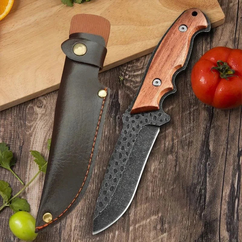 Hand Forged Butcher Knife 9.8" Stainless Steel Cleaver & Sheath Butcher Cleaver Knife Axl