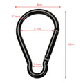 Heavy Duty Aluminum Carabiner Spring Hook Clip – 55lb Carabiner Clip Axl Black