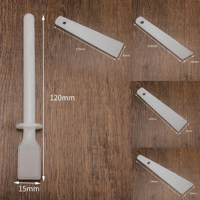 5-Piece Leather Scraper & Gumming Board Set – DIY Gluing Tools Leathercraft Tool Set Axl