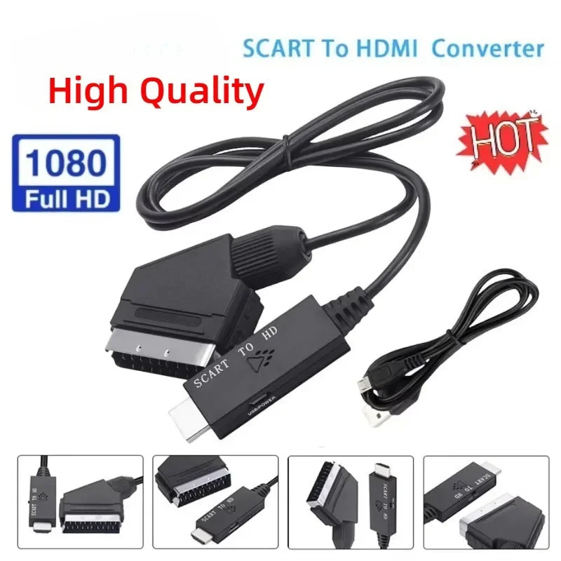 SCART to HDMI Converter Adapter – 1080P Video & Audio SCART HDMI Adapter Axl