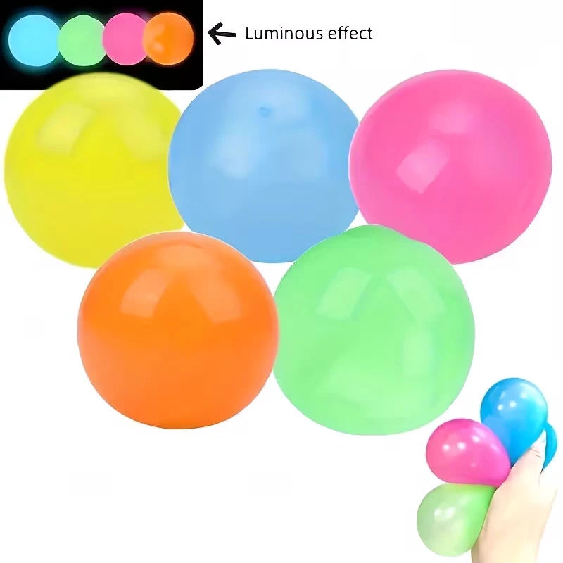 Glow-in-the-Dark Sticky Ceiling Balls | Sensory Fidget Toy 5/10 Pcs Sensory Fidget Toy Axl