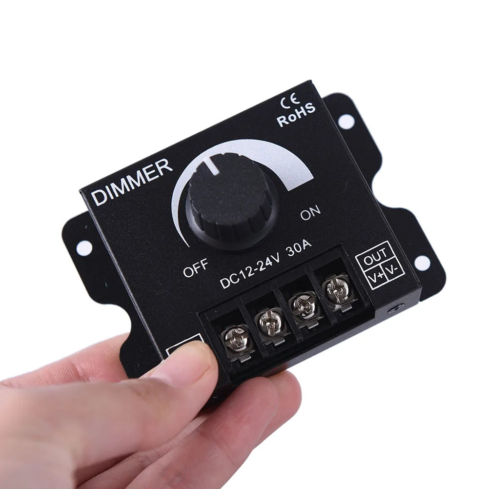 DC 12V/24V 30A LED Dimmer Controller for Single Color Strip LED Dimmer Controller Axl onesize