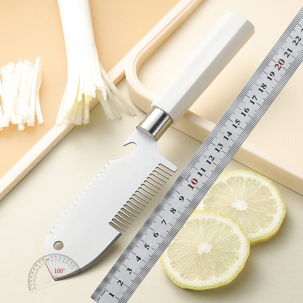 Stainless Steel Scallion Slicer – Ergonomic Vegetable Cutter Vegetable Slicer Axl