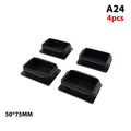 4PCS Black Rectangle Plastic End Cap Tube Pipe Blanking Plug Tube End Cap Axl A24