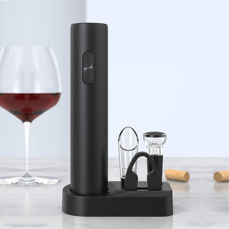 Electric Wine Bottle Opener Set – Foil Cutter, Pourer & Decanter Electric Wine Opener Axl