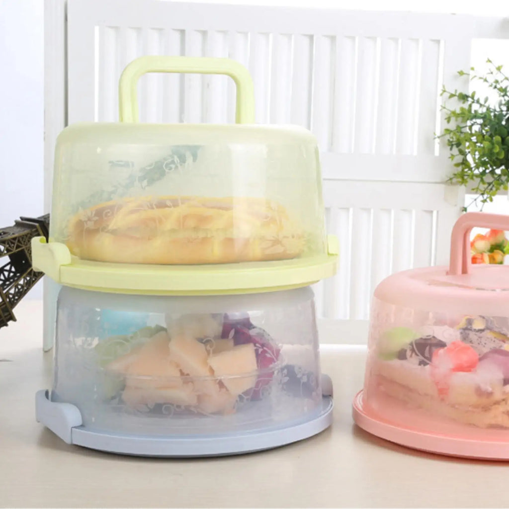 Portable Airtight Cake Carrier Box with Handle & Clear Lid Cake Carrier Box Axl