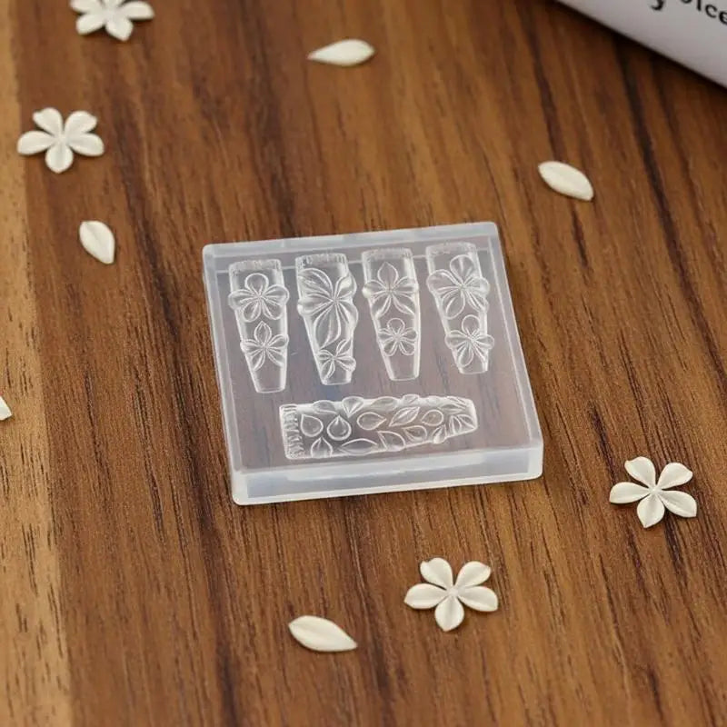 Silicone 3D Flower Nail Art Mold – Reusable DIY Petal Template Nail Art Mold Axl