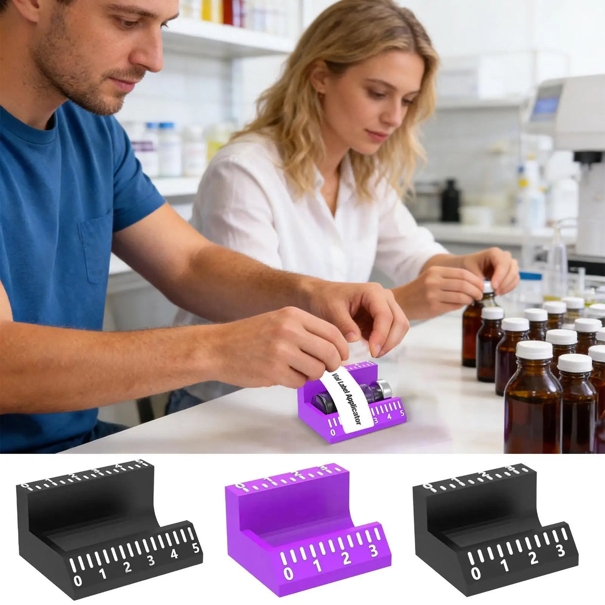Vial Label Applicator 3ml & 10ml – Reusable Labeling Tool Label Applicator Tool Axl