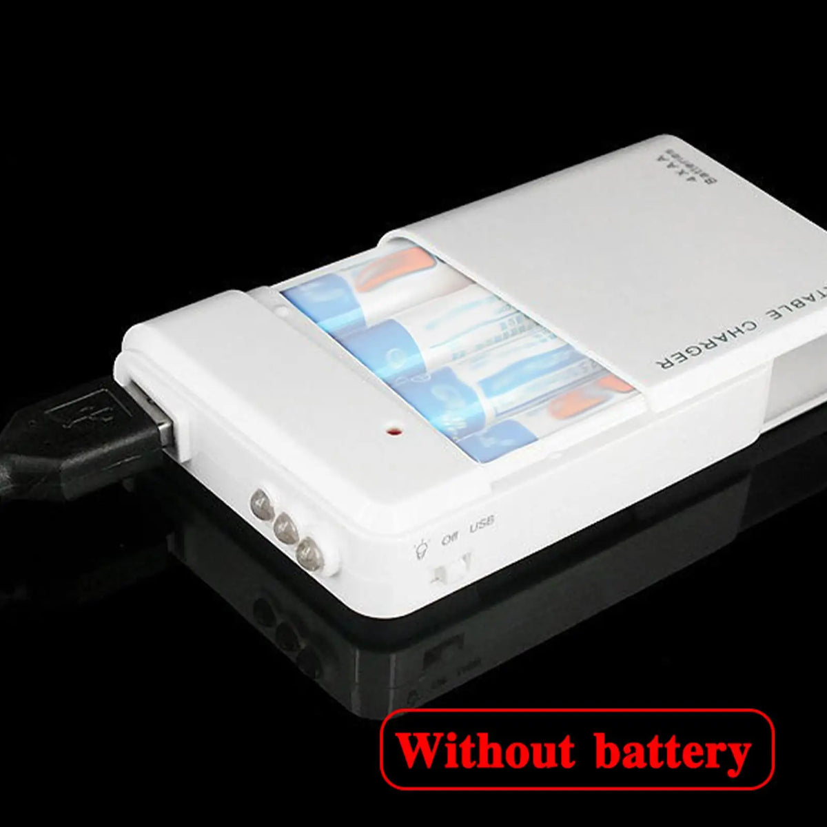 4-Slot AA Battery USB Power Bank – Emergency Charger & LED Portable USB Power Bank Axl