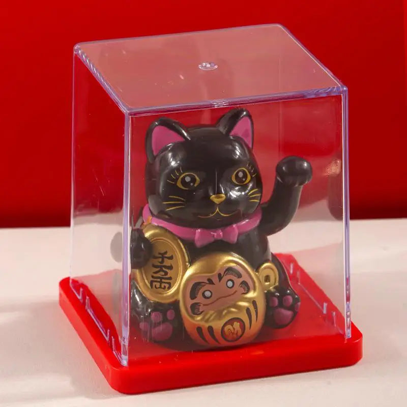 Solar Lucky Beckoning Cat Ornament – Home & Office Décor Solar Cat Ornament Axl A3