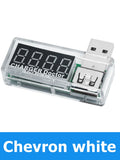 Mini USB Power Tester – Digital Voltmeter & Ammeter USB Charging Tester Axl Chevron white