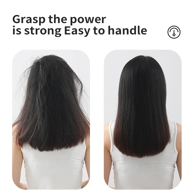 2-in-1 Electric Hair Straightener & Curling Comb LCD Display Hair Styling Comb Axl