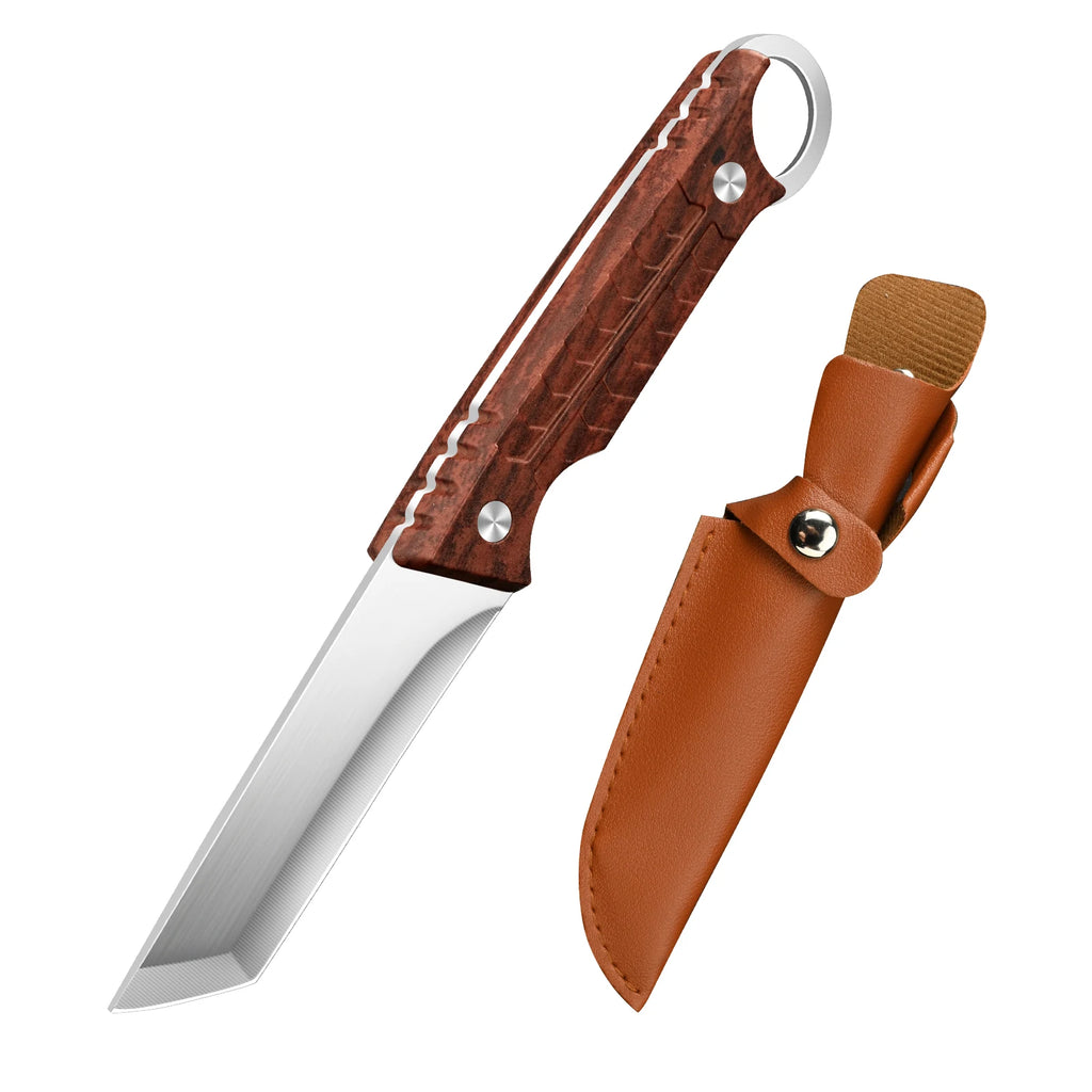 PLYS Fixed Blade Camping Knife – Stainless Steel with Sheath Fixed Blade Knife Axl A