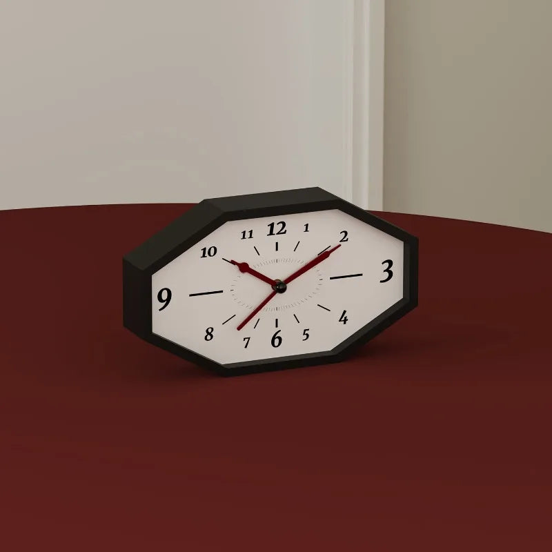Double-Sided Silent Wall Clock – Minimalist Wood Quartz Decor Wall Clock Axl