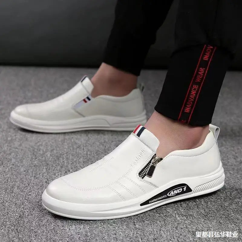 Men's Slip-On Leather Loafers – Casual Moccasin Business Shoes Men's Loafers Axl