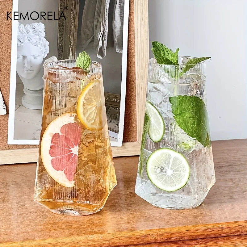 KEMORELA 500ml Geometric Highball Glass | Modern Cocktail Glass Highball Glass Axl