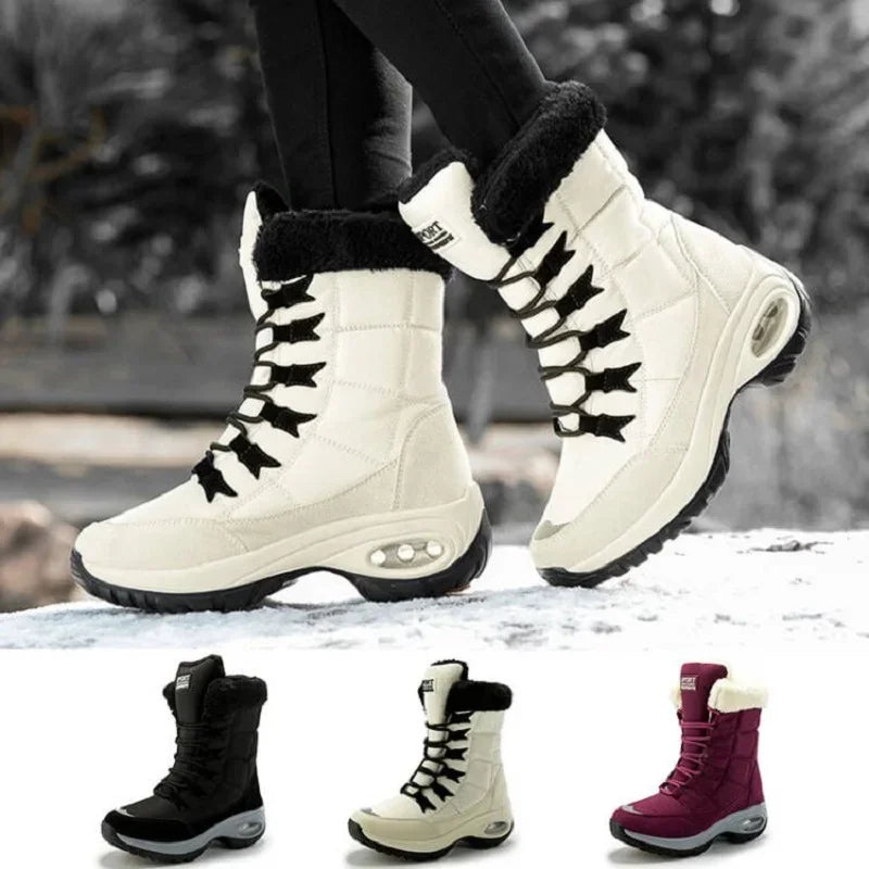 Women's Waterproof Platform Snow Boots – Warm Fur Ankle Boot Women's Snow Boots Axl