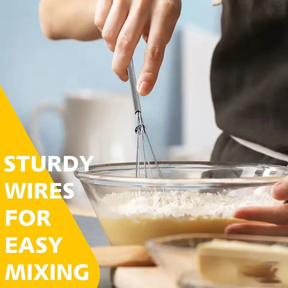 Mini Stainless Steel Manual Egg Whisk – Wire Kitchen Beater Manual Egg Whisk Axl