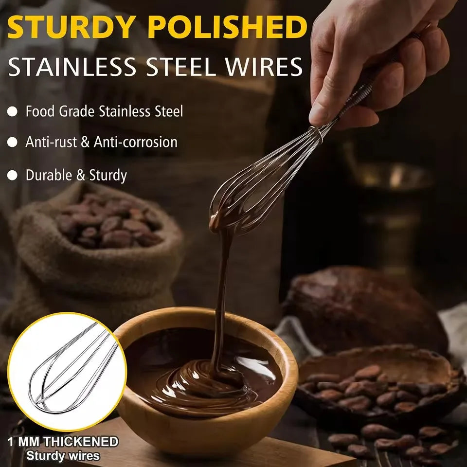 Mini Stainless Steel Manual Egg Whisk – Wire Kitchen Beater Manual Egg Whisk Axl
