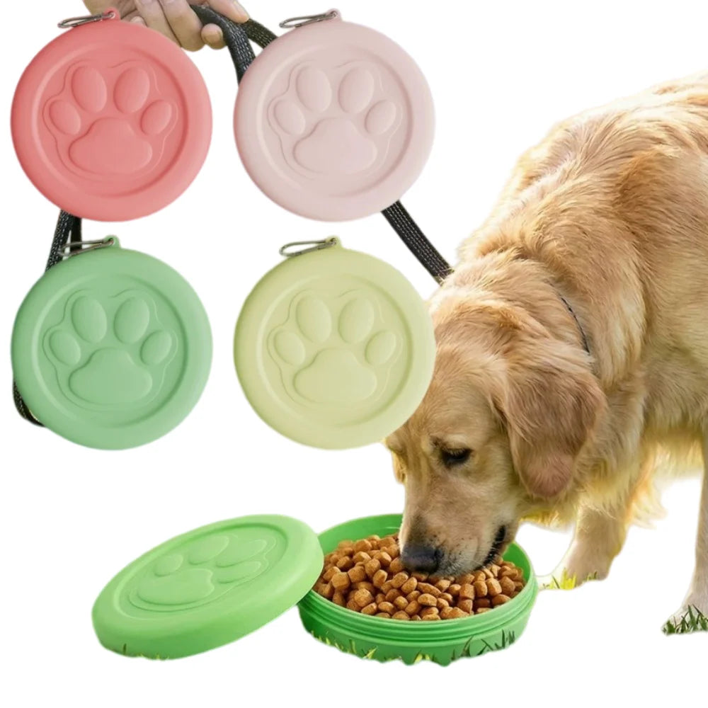 Portable Dog Travel Bowl with Carabiner Hook | Pet Feeder Dog Travel Bowl Axl