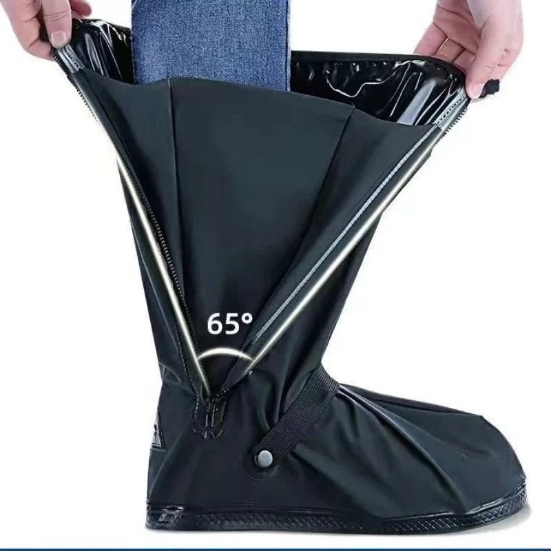 Waterproof High Ankle Rain Shoe Covers with Reflective Strips Rain Shoe Covers Axl