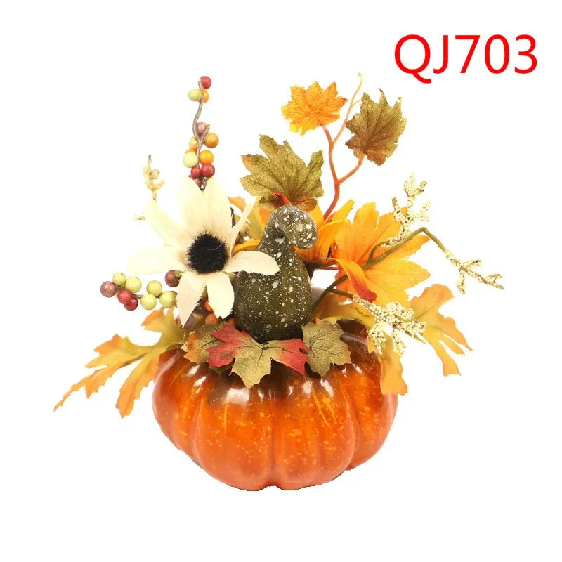 Simulation Pumpkin Maple Leaf Table Ornament – Autumn Decor Seasonal Table Ornament Axl QJ703
