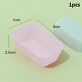 Silicone Rectangular Reusable Baking Mold – Muffin & Cake Cup Silicone Baking Mold Axl pink