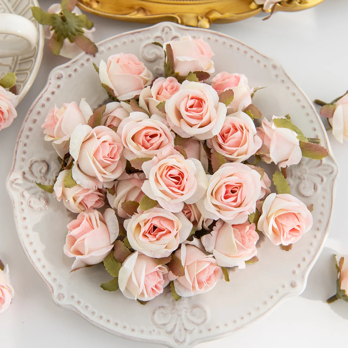 Artificial Silk Rose Heads Bulk – Wedding & Home Décor Artificial Silk Flowers Axl Color 8 40 pcs