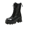 Women's Platform Wedge Ankle Boots – Breathable Mesh Booties Platform Wedge Booties Axl black 40