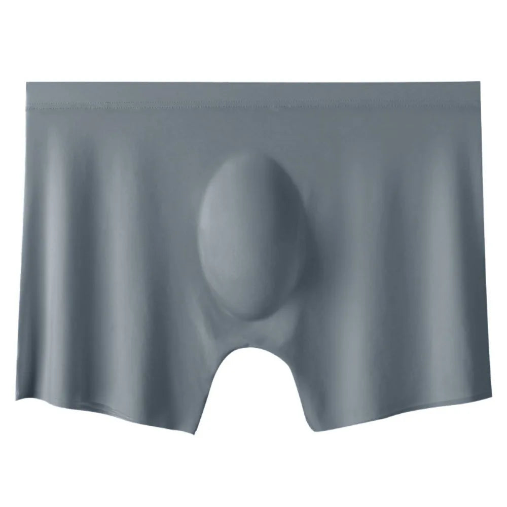 Men's Ice Silk Boxer Briefs – Seamless Breathable Quick-Dry Men's Boxer Briefs Axl Grey XXS