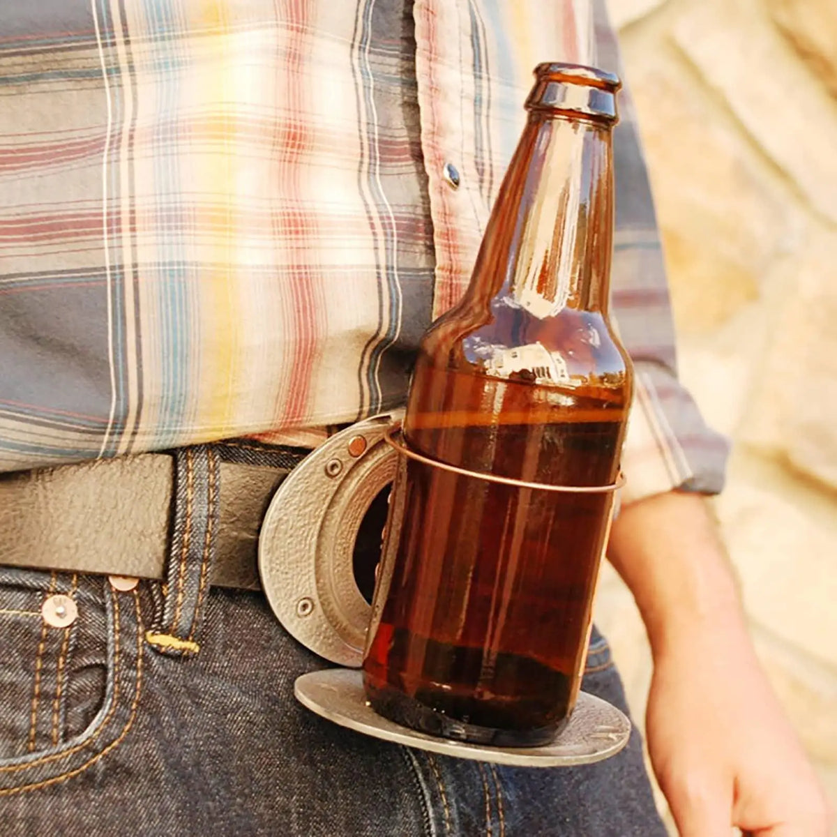 Zinc Alloy Beer Belt Buckle – Hands-Free Bottle Holder Belt Bottle Holder Axl