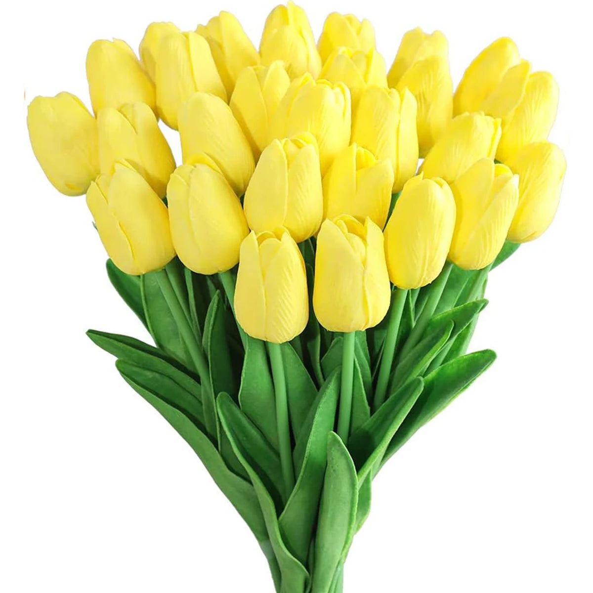 10 PCS Real Touch Artificial Tulips – Wedding & Home Decor Artificial Flowers Axl YELLOW