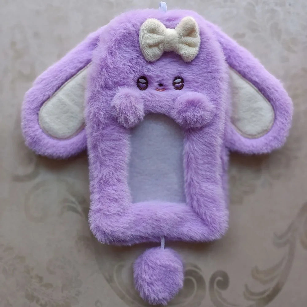 Plush Cartoon Animal Photocard Holder – Rabbit, Dog & Cat Photocard Holder Axl 08