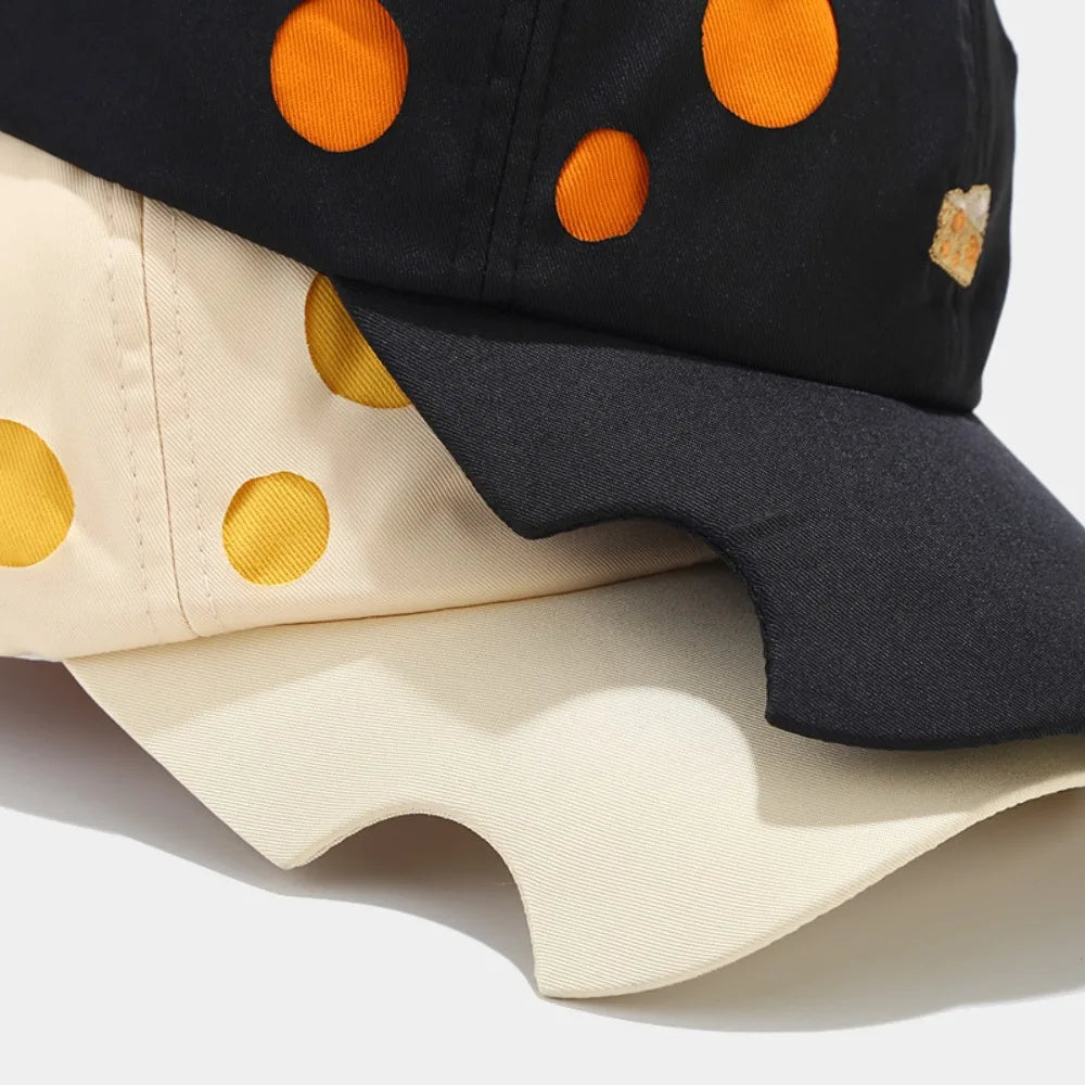 Korean Cheese Embroidered Baseball Cap – Unisex Adjustable Sun Hat Baseball Cap Axl