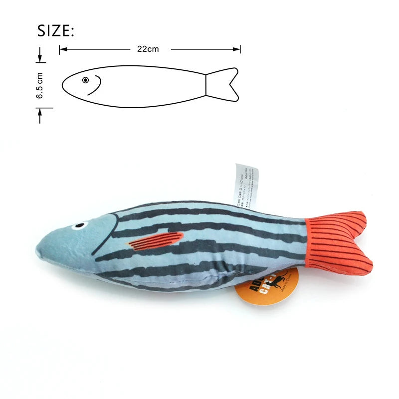 3D Catnip Fish Cat Toy – Plush Interactive Kitten Chew Toy Cat Plush Toy Axl D