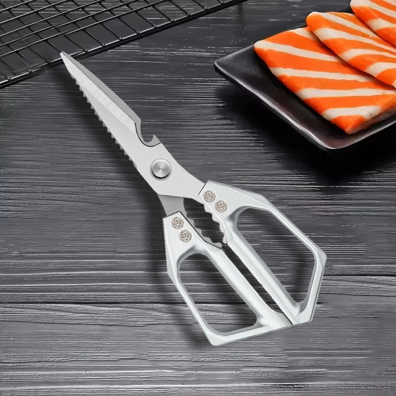 Heavy-Duty Multi-Functional Kitchen Scissors & Bone Shears Kitchen Shears Axl Scissors-Silvery
