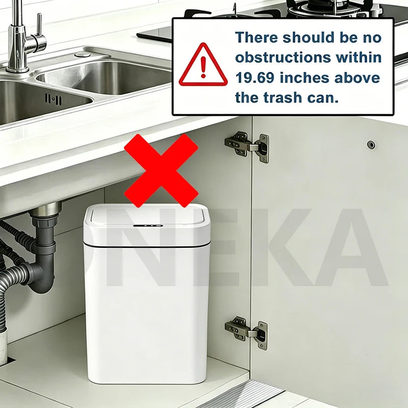 16L Smart Sensor Trash Can – Touchless Bathroom Waste Bin Sensor Trash Can Axl
