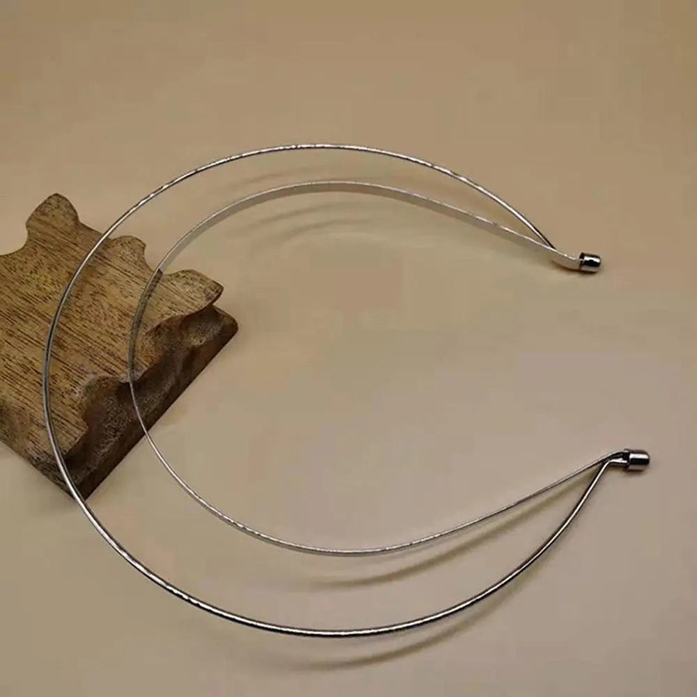Korean Metal Crown Headband – Multi-Layer Non-Slip Hair Hoop Metal Crown Headband Axl silver-2layer