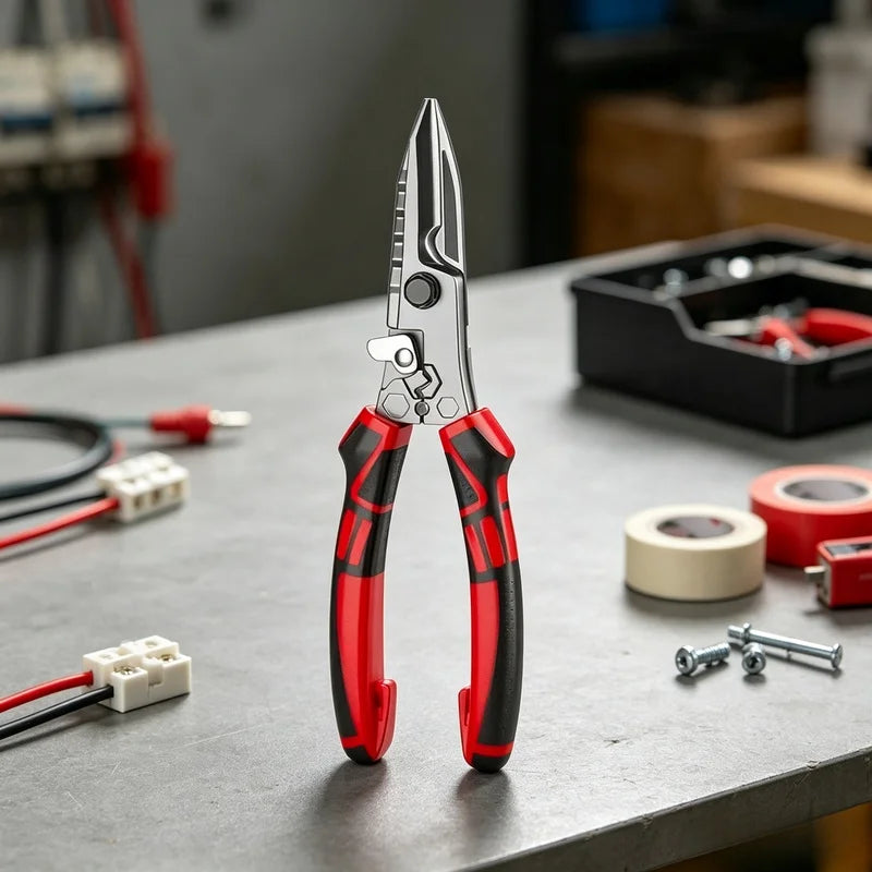 Multifunctional Electrician Scissors – Wire Cutter & Crimper Multifunctional Hand Tool Axl
