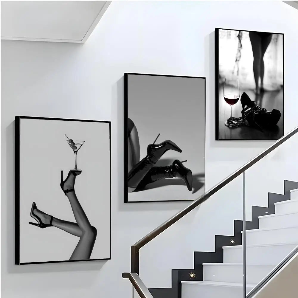 Black & White Fashion Women Wall Art Poster | Modern Décor Decorative Wall Poster Axl