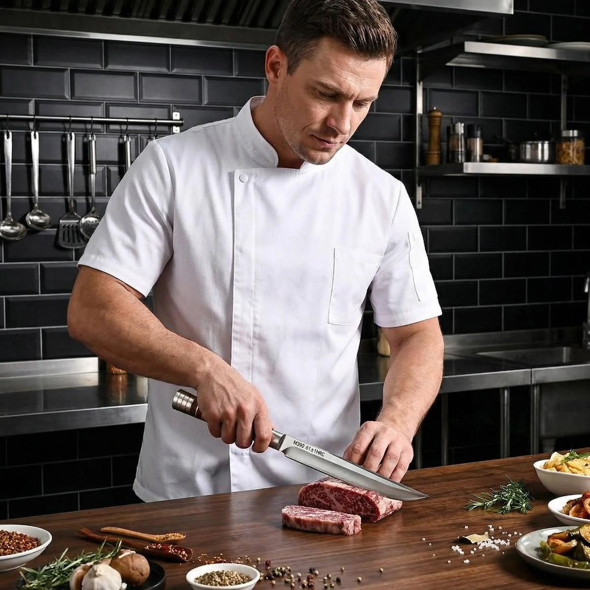 Bone-Cutting Knife Set with Sheath – M390 Stainless Steel Blades Boning Knife Set Axl