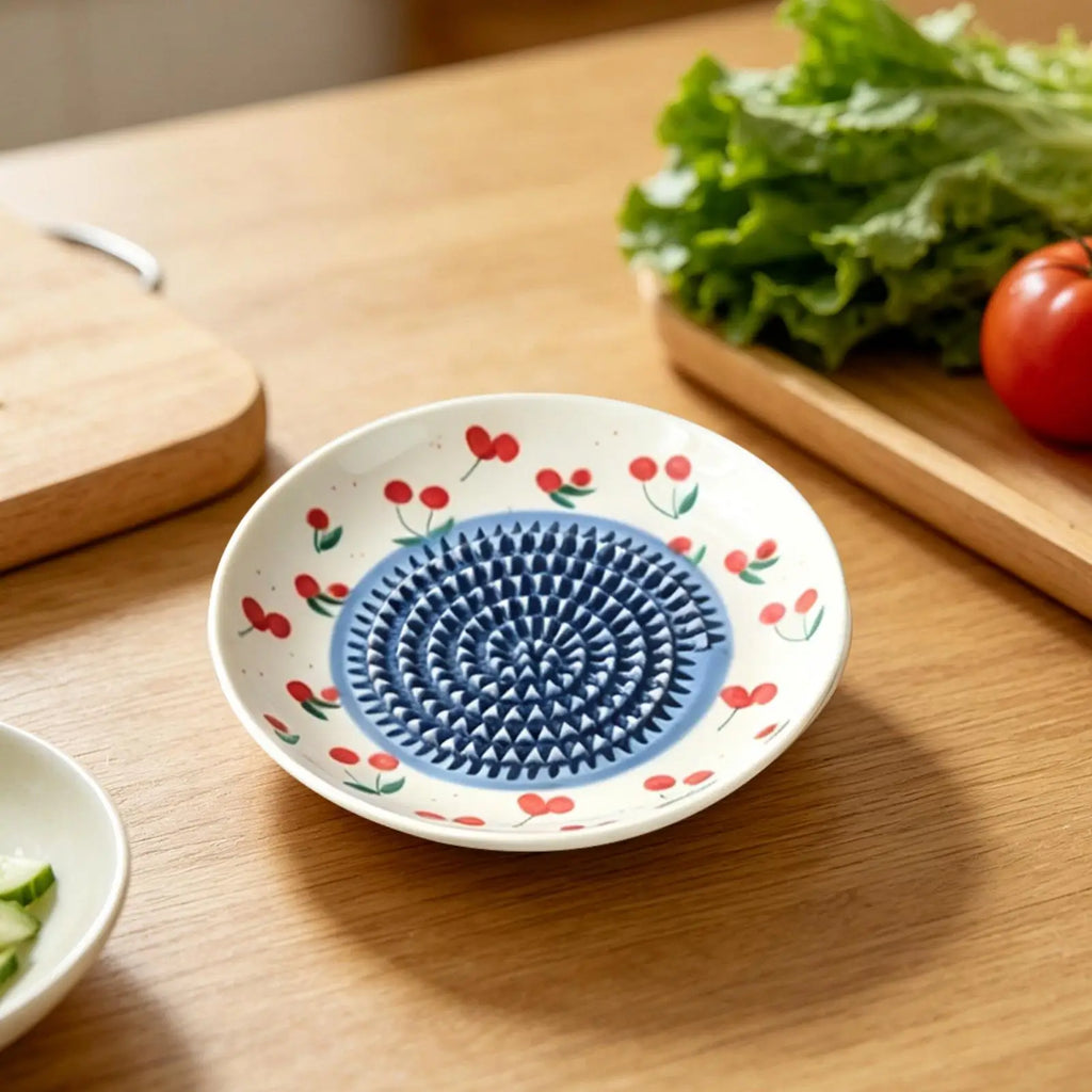 2-in-1 Ceramic Garlic & Ginger Grater Plate | Kitchen Tool Ceramic Grater Plate Axl