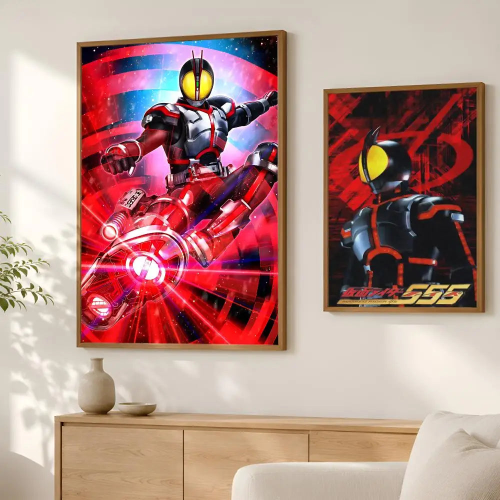 Kamen Rider Faiz 555 HD Self-Stick Wall Art Poster – Waterproof Wall Art Poster Axl