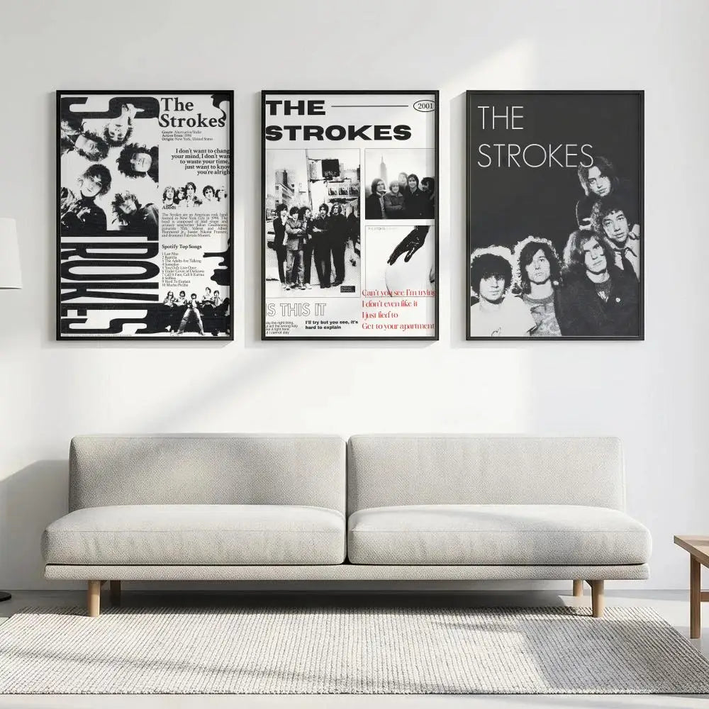 The Strokes Band HD Poster – Waterproof Sticky Wall Art Decor Music Band Poster Axl