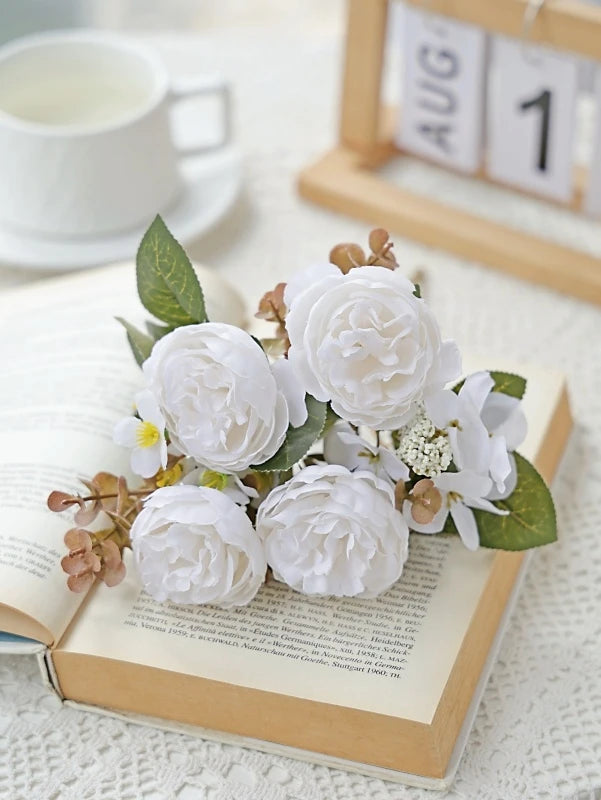 Silk Peony Artificial Flowers – Wedding, Home & Fall Décor Artificial Silk Flowers Axl color 2 1 PC