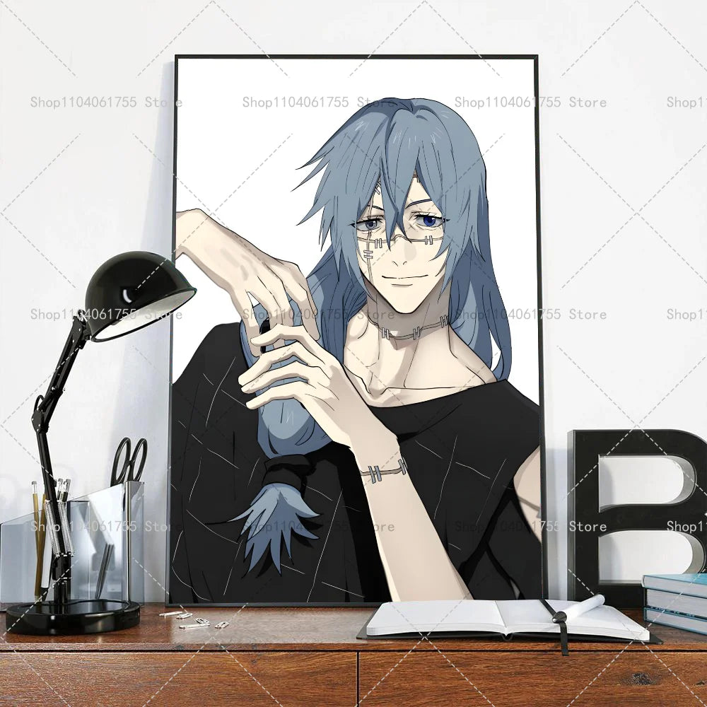 Jujutsu Kaisen Mahito Anime Wall Poster – Self-Adhesive Sticker Anime Wall Poster Axl z1 40x60cm No Frame