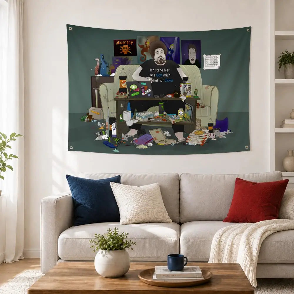 Drachenlord Fan Flag – Wall Décor & Outdoor Event Banner Decorative Fan Flag Axl